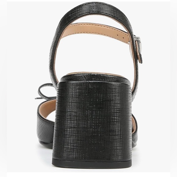 Naturalizer Deandra Black Bow Block Heeled Sandals 8 Wide - Picture 6 of 16